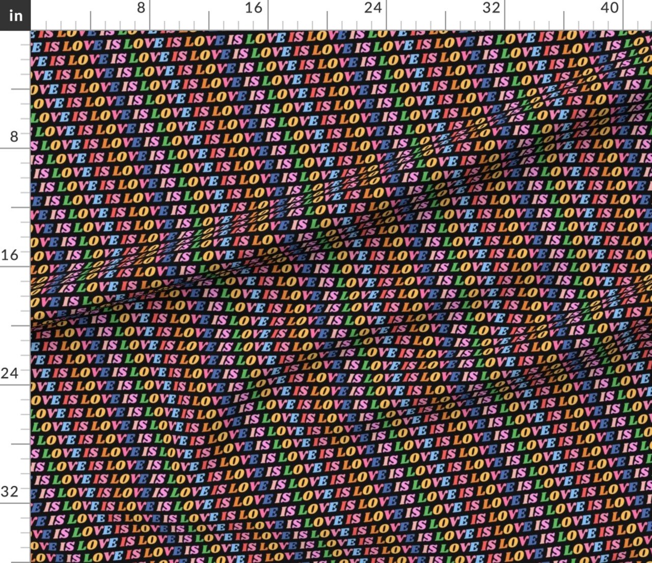 Rainbow Pride Lgbtq Month Love Queer Lgbtqia Gay Trans Bisexual Lesbian Retro Quote Custom Printed Fabric by Spoonflower Various Fabrics by the Yard or Fat Quarter